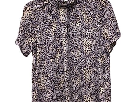 Top Short Sleeve By Peyton Jensen In Animal Print, Size: S For Sale