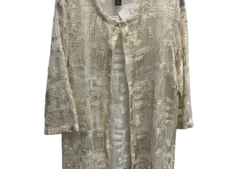 Kimono By Chicos In Gold & White, Size: M Discount