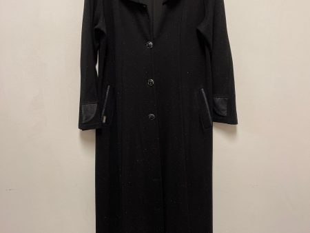 Coat Trench Coat By Clothes Mentor In Black, Size: L For Sale