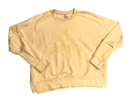 Athletic Sweatshirt Crewneck By Adidas In Orange, Size: Xl For Sale