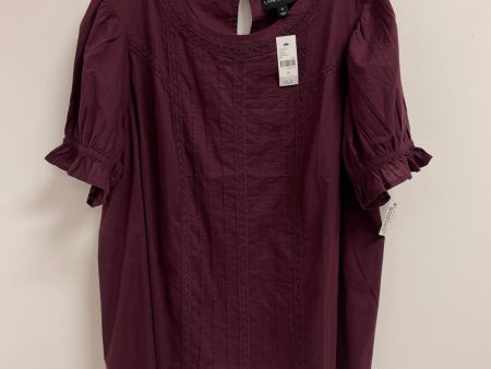 Top Short Sleeve By Lane Bryant In Purple, Size: 2x Online Hot Sale