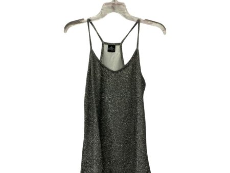 Top Sleeveless By Angie In Silver, Size:L Hot on Sale