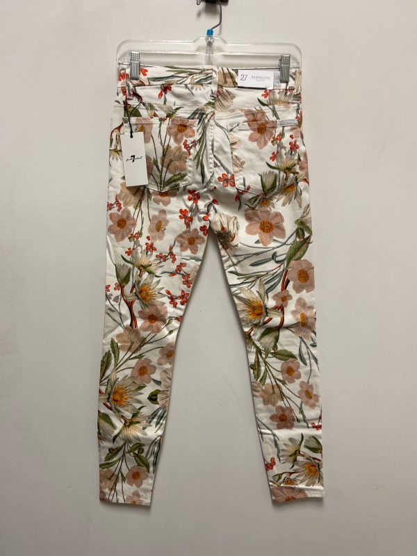 Jeans Skinny By 7 For All Mankind In Floral Print, Size: 4 For Cheap