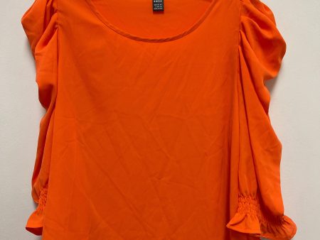 Top Long Sleeve By Shein In Orange, Size: L For Discount