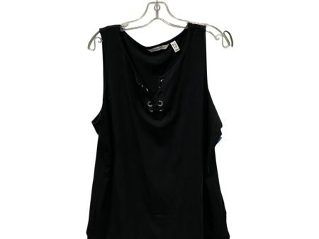 Top Sleeveless By Isaac Mizrahi Live Qvc In Black, Size:1X Sale