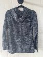 Sweater Cardigan By Carol Rose In Blue & White, Size: L on Sale