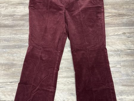 Pants Corduroy By Talbots In Maroon, Size: 18 Online now