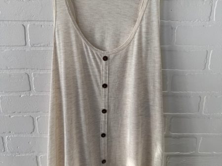 Top Sleeveless By Bozzolo In Tan, Size: 1x For Cheap