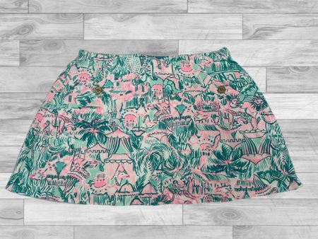 Skort Designer By Lilly Pulitzer In Green & Pink, Size: S Online now