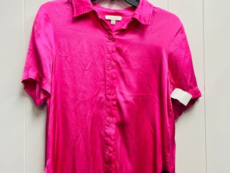 Top Short Sleeve By  ALEX & LILI  In Pink, Size: M For Discount