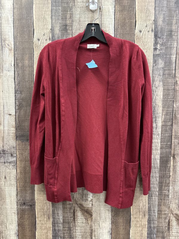 Sweater Cardigan By Cme In Maroon, Size: S Online