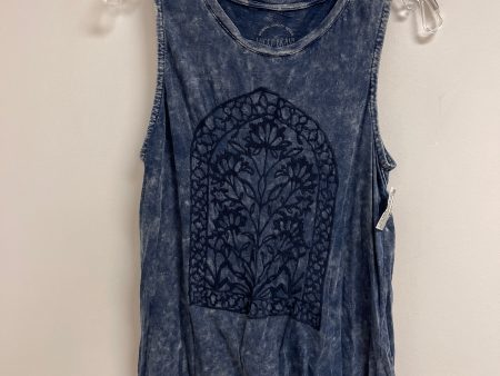 Top Sleeveless By Lucky Brand In Blue, Size: L For Sale