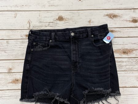 Shorts By American Eagle In Black Denim, Size: 16 on Sale