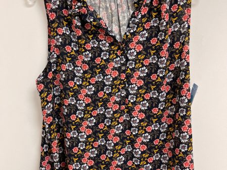 Top Sleeveless By Loft In Floral Print, Size: L Supply