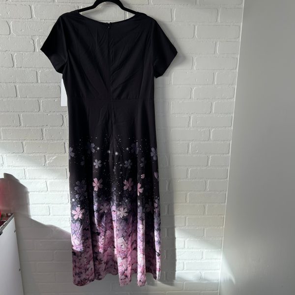 Dress Casual Maxi By Cme In Black & Pink, Size: L Sale