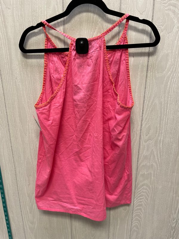 Top Sleeveless By MADISON MATHEWS  In Orange & Pink, Size: L Online Sale