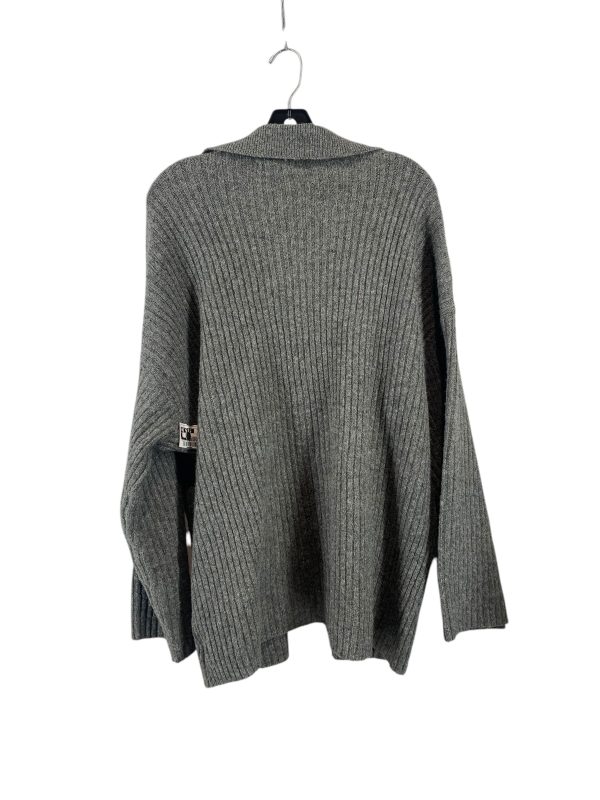 Sweater Cardigan By American Eagle In Grey, Size: M Supply