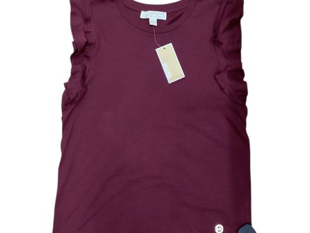 Top Sleeveless By Michael Kors In Maroon, Size: S on Sale