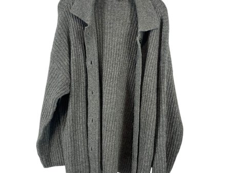 Sweater Cardigan By American Eagle In Grey, Size: M Supply