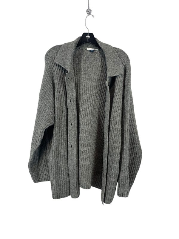 Sweater Cardigan By American Eagle In Grey, Size: M Supply