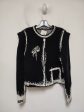 Sweater Cardigan By Clothes Mentor In Black & White, Size: S For Cheap