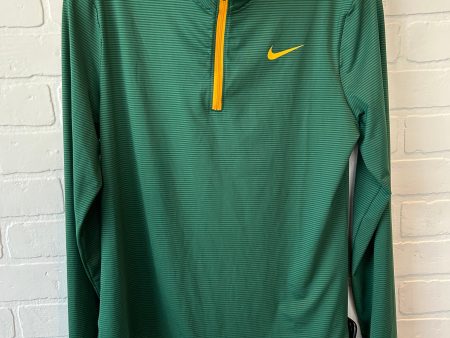 Athletic Top Long Sleeve Collar By Nike Apparel In Green, Size: S For Sale