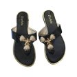 Sandals Flats By Cmc In Black & Gold, Size: 9 Online Hot Sale