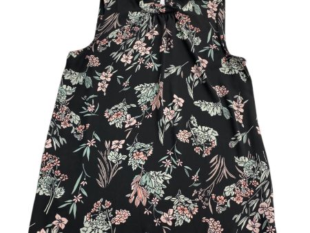 Top Sleeveless By Loft In Black & Green, Size: S Sale