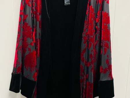 Cardigan By Chicos In Black & Red, Size: Xl Discount