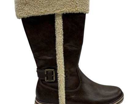 Boots Mid-Calf Flats By White Mountain In Brown, Size:8.5 Online