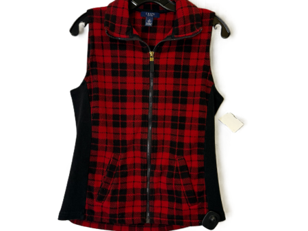 Vest Fleece By Chaps In Plaid Pattern, Size: M Online