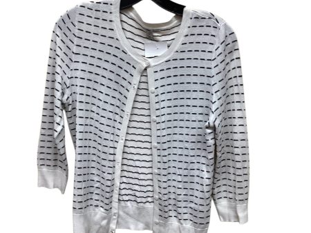 Sweater Cardigan By Halogen In Striped Pattern, Size: M For Cheap